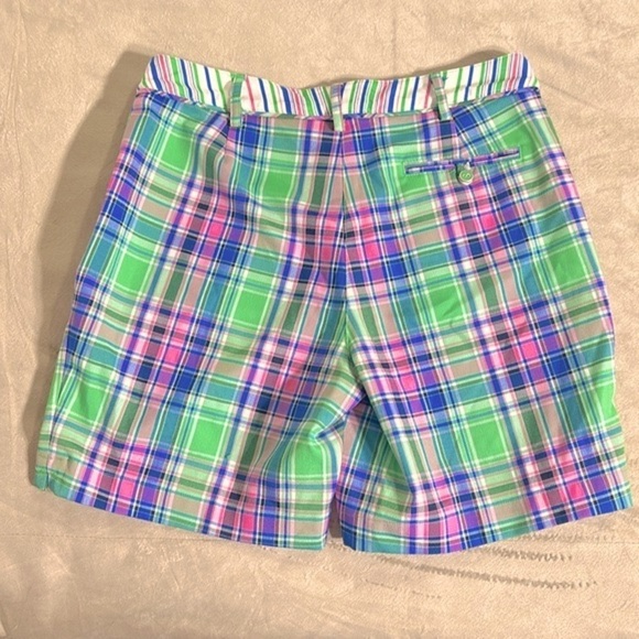 Lady Hagan Women’s Golf High Waisted Shorts Size 6 Green Purple Blue Col… - Picture 2 of 9
